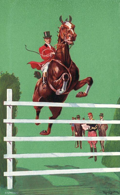 International Horse Show, Olympia, Londýn, červen 1908 (barevné lito) od Ralph Cleaver