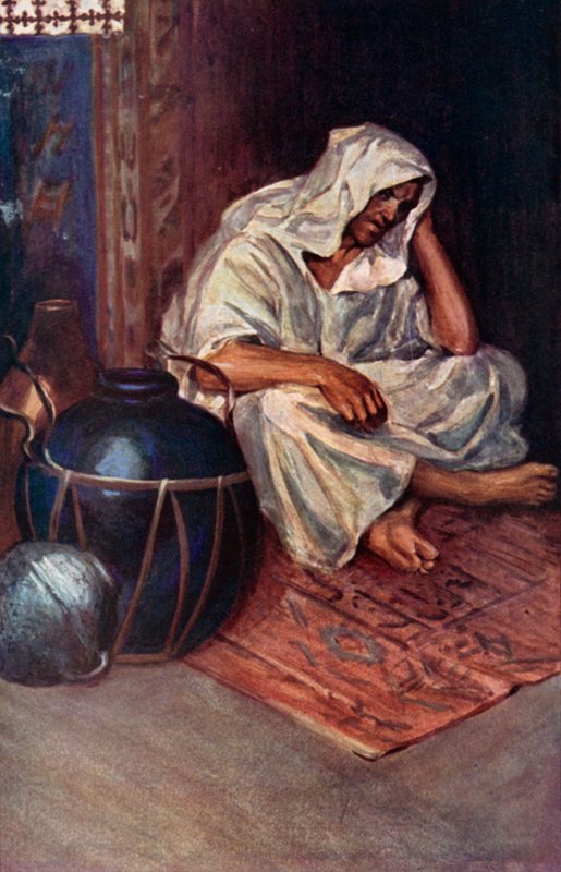 Ilustrace pro Robinsona Crusoe od Daniela Defoe (barevné lito) od Ralph Noel Pocock