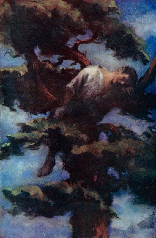 Ilustrace pro Robinsona Crusoe od Daniela Defoe (barevné lito) od Ralph Noel Pocock