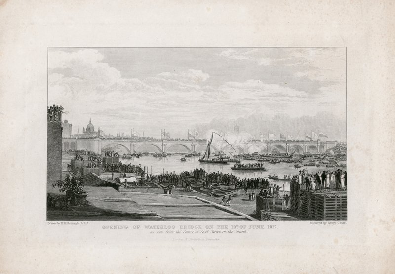 Waterloo Bridge, Londýn, otevření 18. června 1817 od Ramsay Richard Reinagle