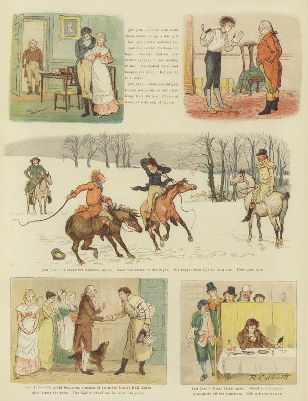 Vánoce pana Carlyona (chromolitho) od Randolph Caldecott