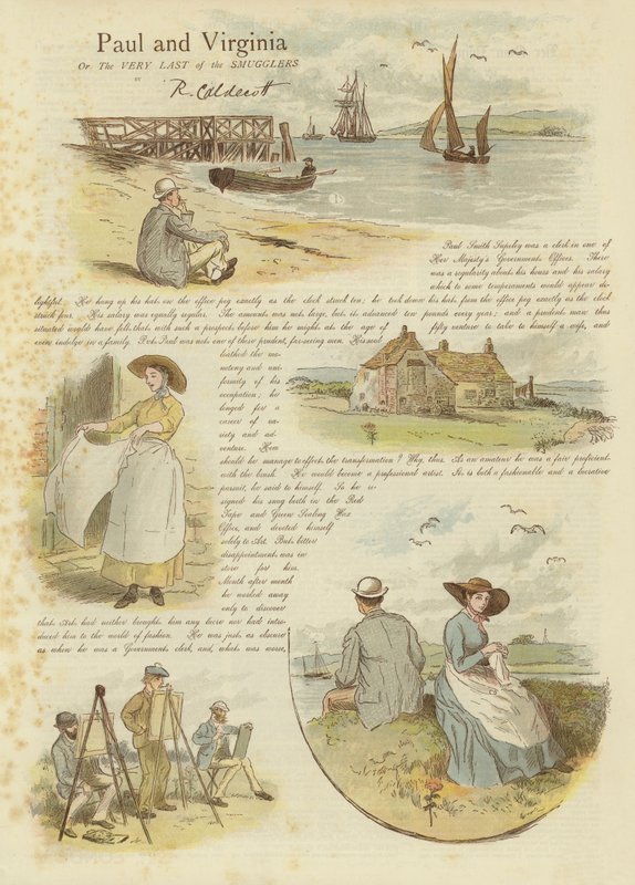 Paul a Virginie, nebo úplně poslední z pašeráků (chromolitho) od Randolph Caldecott