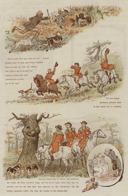 Legenda o smějícím se dubu (chromolitho) od Randolph Caldecott