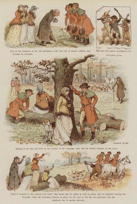 Legenda o smějícím se dubu (chromolitho) od Randolph Caldecott