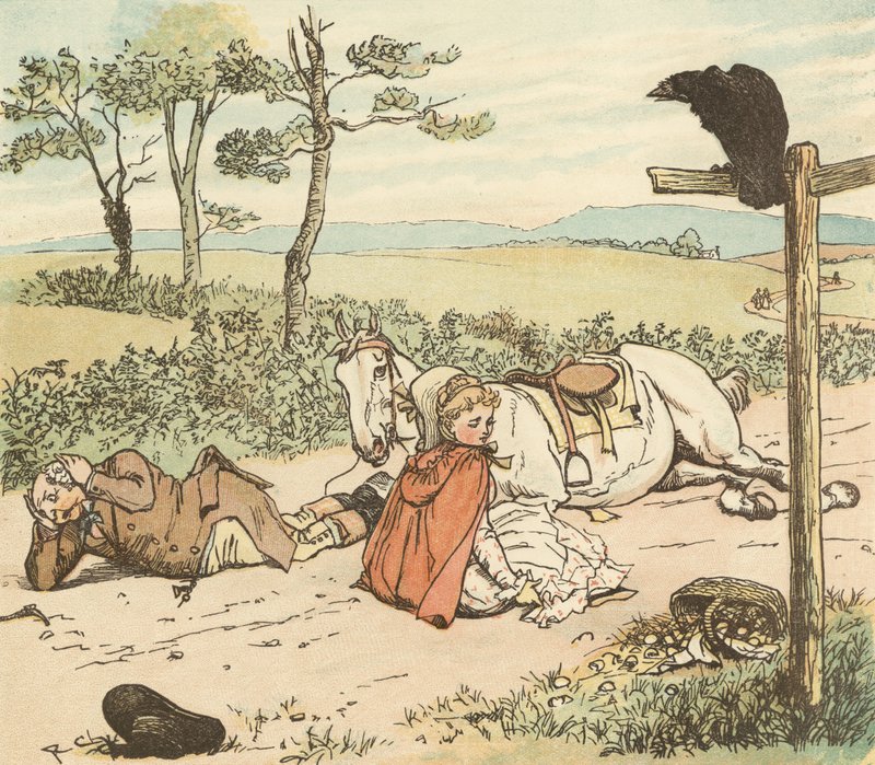 Farmář se vydal na klus na své šedé klisně od Randolph Caldecott