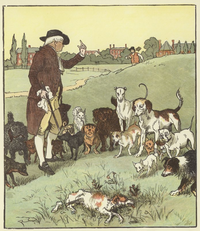 Elegie o smrti šíleného psa od Randolph Caldecott