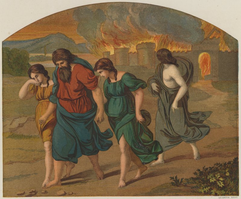 Útěk Lota a rodiny ze Sodomy od Raffaello Sanzio Raphael