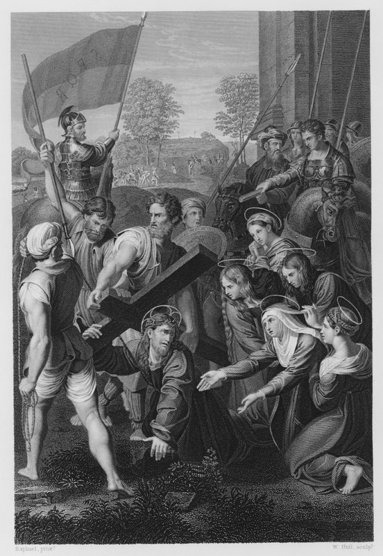 Nesení kříže (rytina) od after Raphael