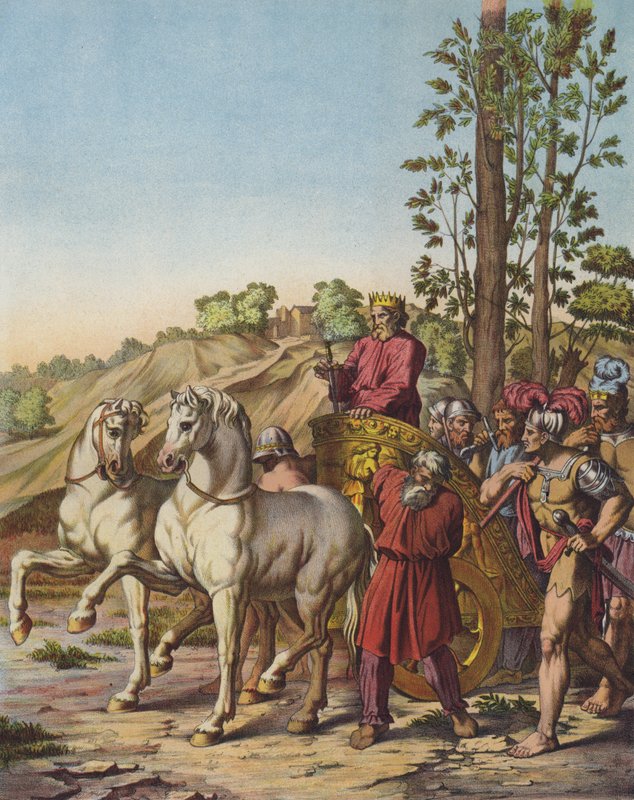 Herodes Veliký se stává králem Judeje jako vazal Římanů (barva litho) od after Raphael