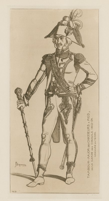 Drum Major of chasseurs a pieed konzulární stráže, 1802-04 od Raphael Jacquemin