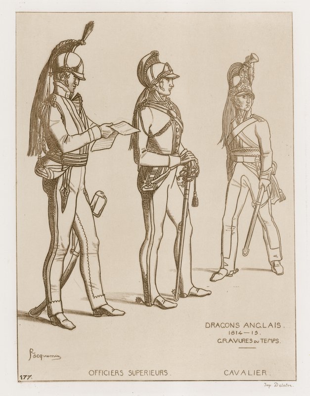 Angličtí dragouni, 1814-15 od Raphael Jacquemin