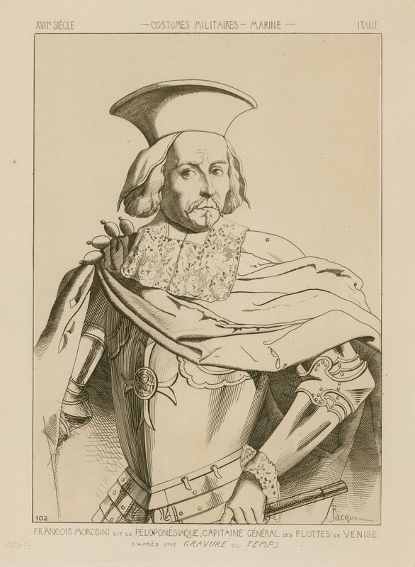Francesco Morosini, zvaný Peloponnesiaco, generální kapitán benátských flotil od Raphael Jacquemin