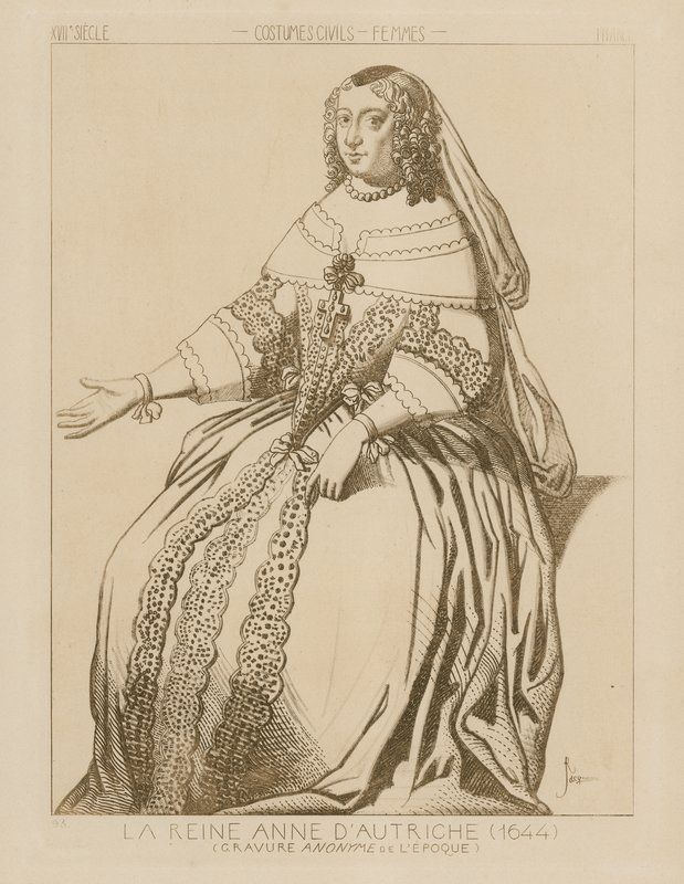 Královna Anna Rakouská, 1644 od Raphael Jacquemin