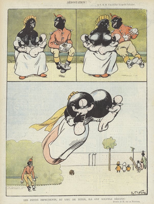 Ilustrace pro Le Rire (barevná litografie) od Raymond de la Neziere