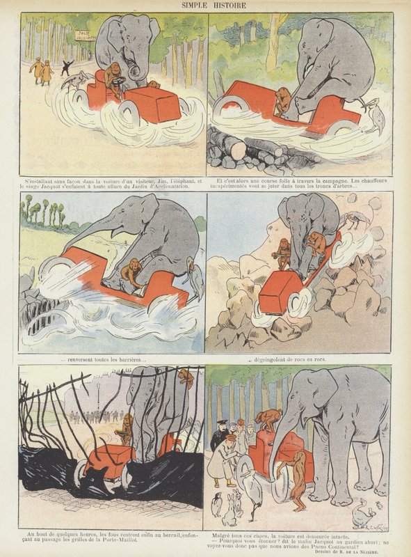 Ilustrace pro Le Rire (barevná litografie) od Raymond de la Neziere