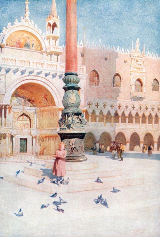 Stín Kampanily (barevná litografie) od Reginald Barratt