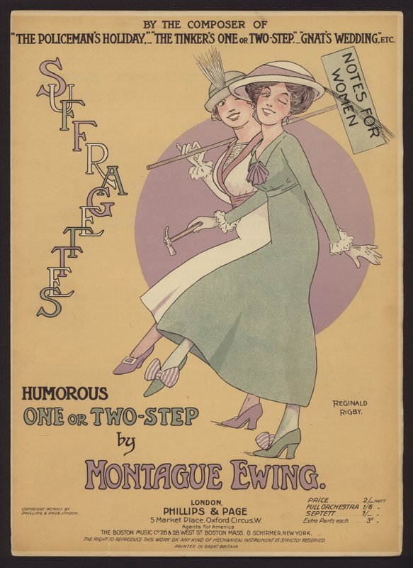 Humorný One or Two Step od Montague Ewinga, notový obal (barevné lito) od Reginald Rigby