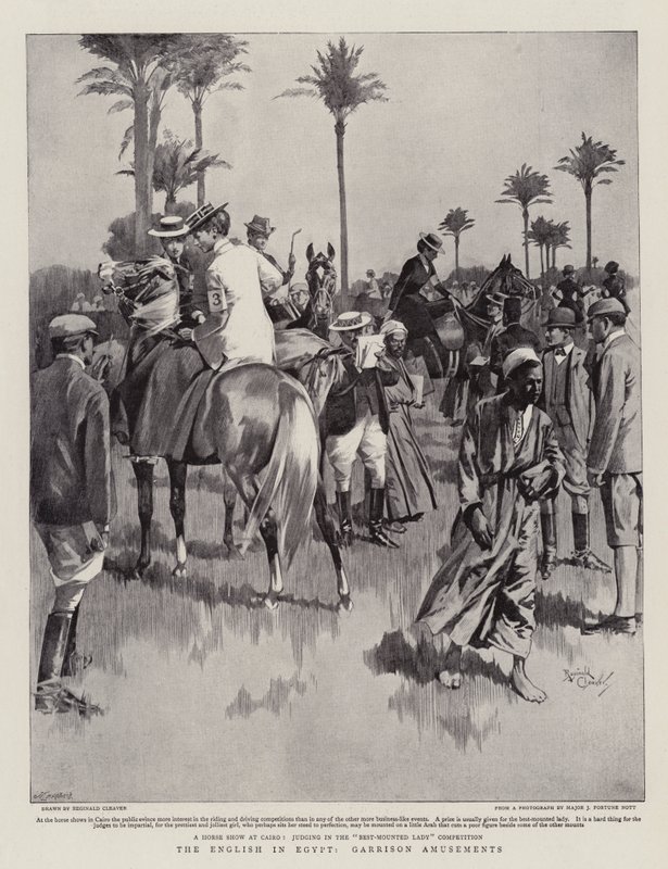 Angličan v Egyptě, Garrison Amusements (litografie) od Reginald Thomas Cleaver