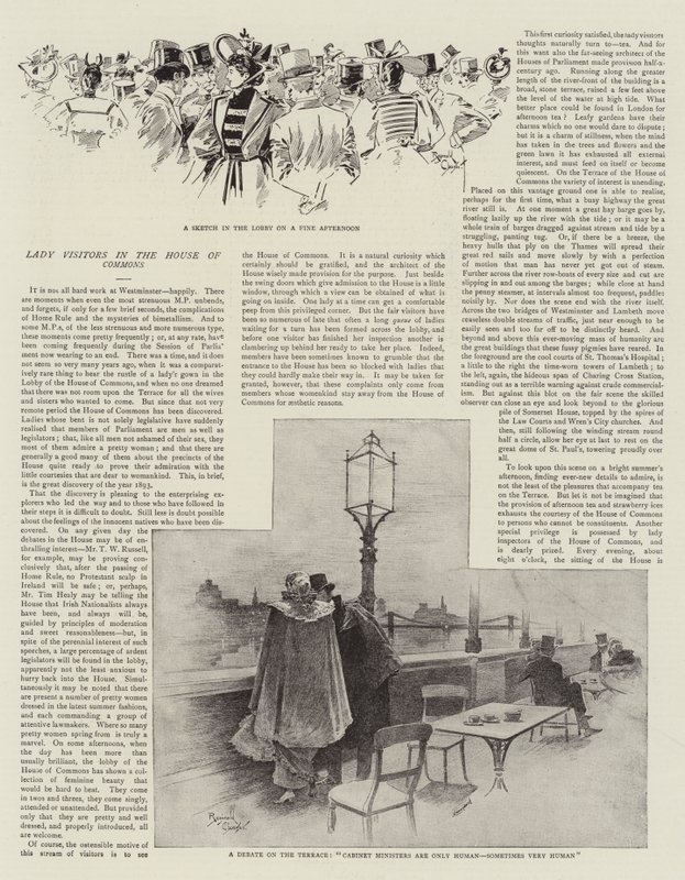 Dáma na návštěvě v Dolní sněmovně (litografie) od Reginald Thomas Cleaver