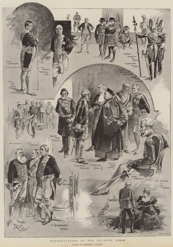 Osobnosti v kreslírně (litografie) od Reginald Thomas Cleaver