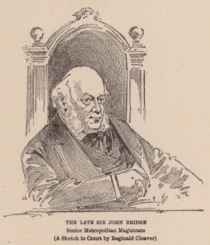 Zesnulý sir John Bridge (litografie) od Reginald Thomas Cleaver