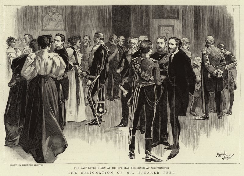 Rezignace pana předsedy Peela (rytina) od Reginald Thomas Cleaver