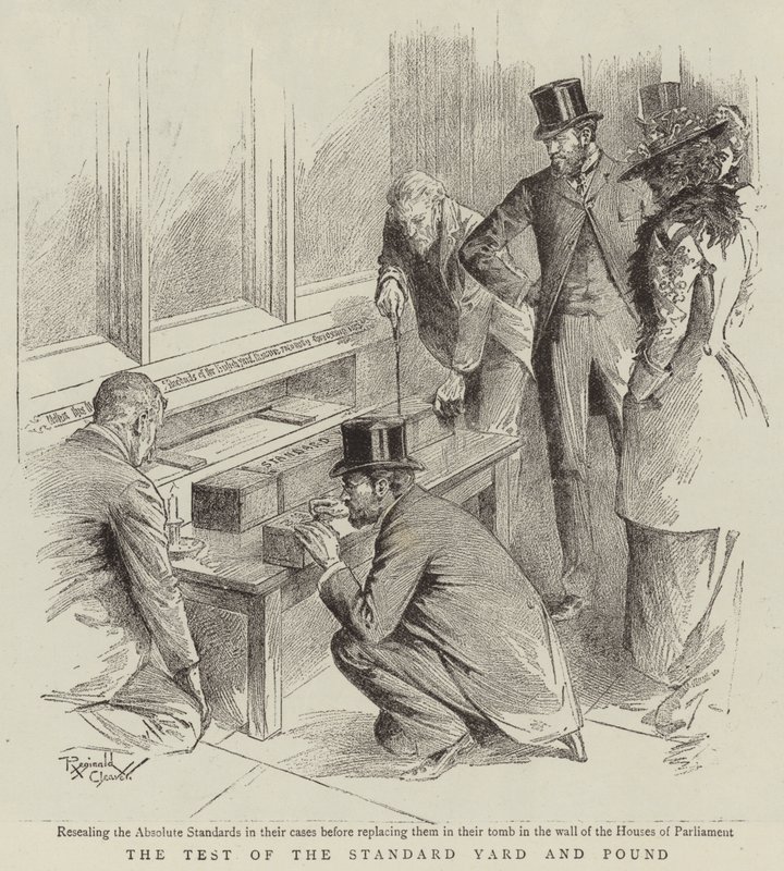 Zkouška standardního yardu a libry (litho) od Reginald Thomas Cleaver