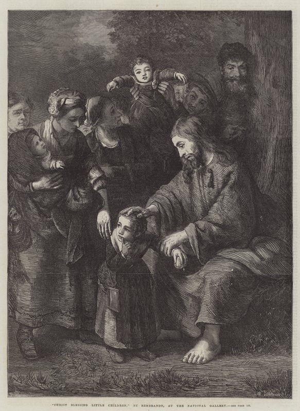 Kristus žehná malým dětem od Rembrandt van Rijn