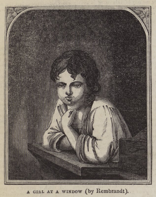 Dívka u okna od Rembrandt van Rijn
