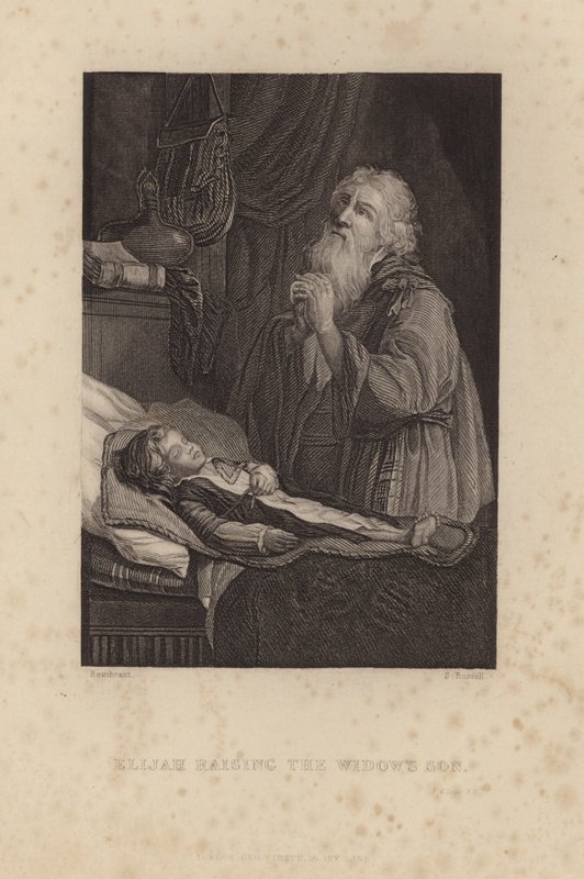 Eliáš Vychovává syna vdovy od Rembrandt van Rijn