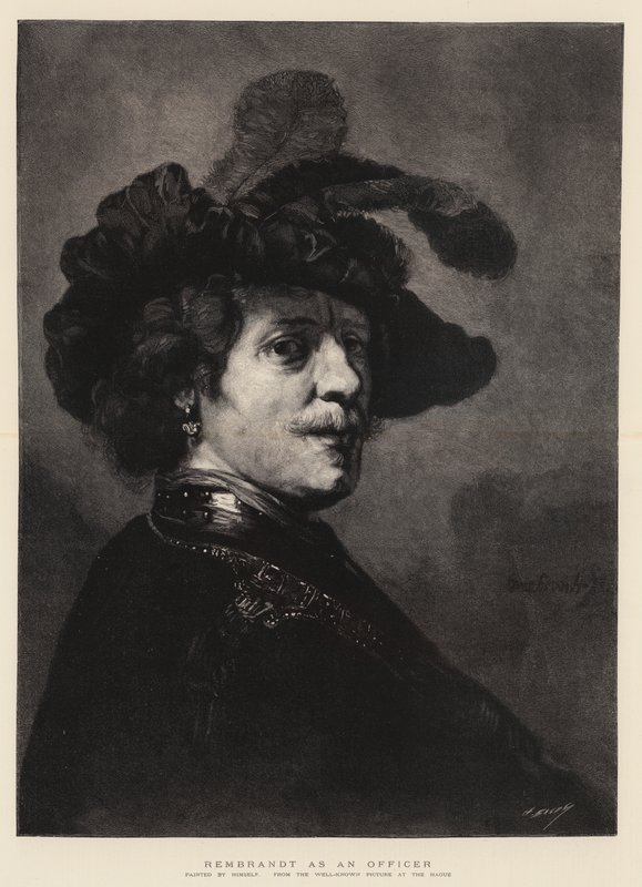 Rembrandt jako důstojník od Rembrandt van Rijn