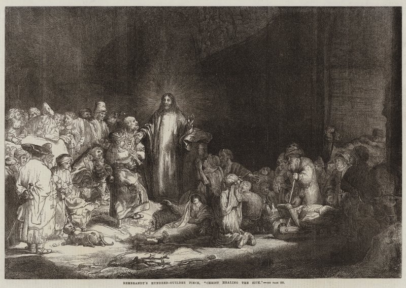 Rembrandtův stoguilderový kus, Kristus uzdravující nemocné od Rembrandt van Rijn