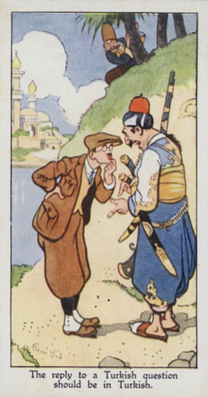 Východní přísloví: Odpověď na tureckou otázku by měla být v turečtině (barva litho) od René Bull