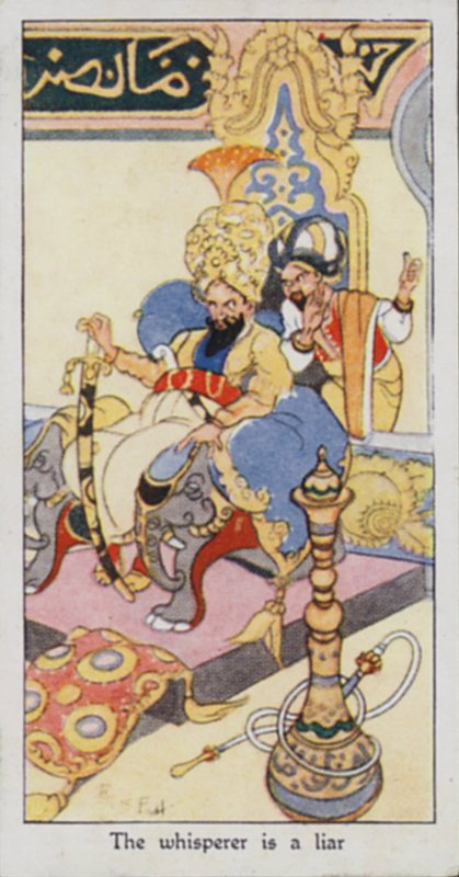 Východní přísloví: Našeptávač je lhář (barva litho) od René Bull