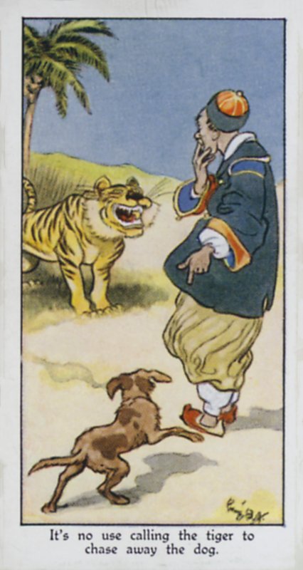 Nemá smysl volat tygra, aby odehnal psa (barva litho) od René Bull