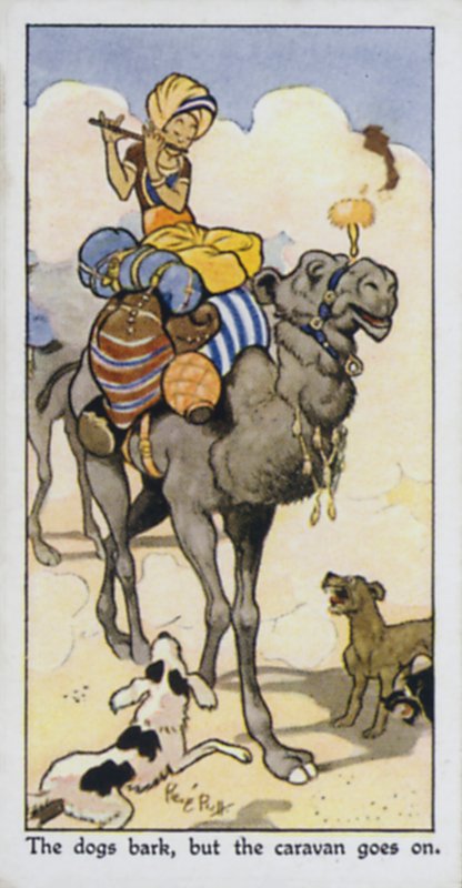 Psi štěkají, ale karavana jde dál (barva litho) od René Bull
