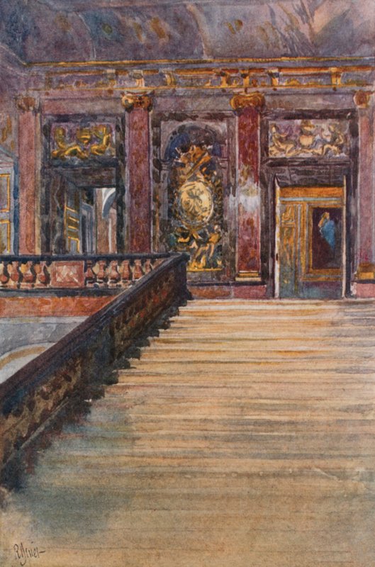 Mramorové schodiště, Versailles od Rene Binet