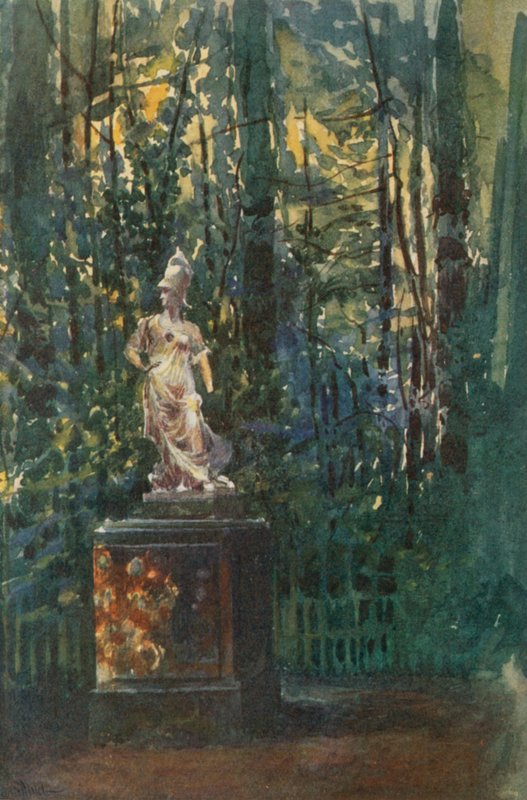 Labyrint, Socha Minervy, Versailles od Rene Binet