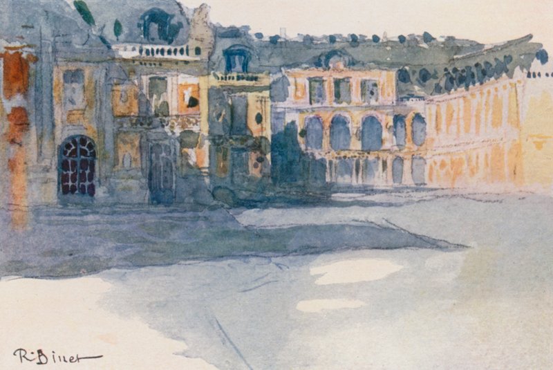 Mramorový dvůr, Versailles od Rene Binet