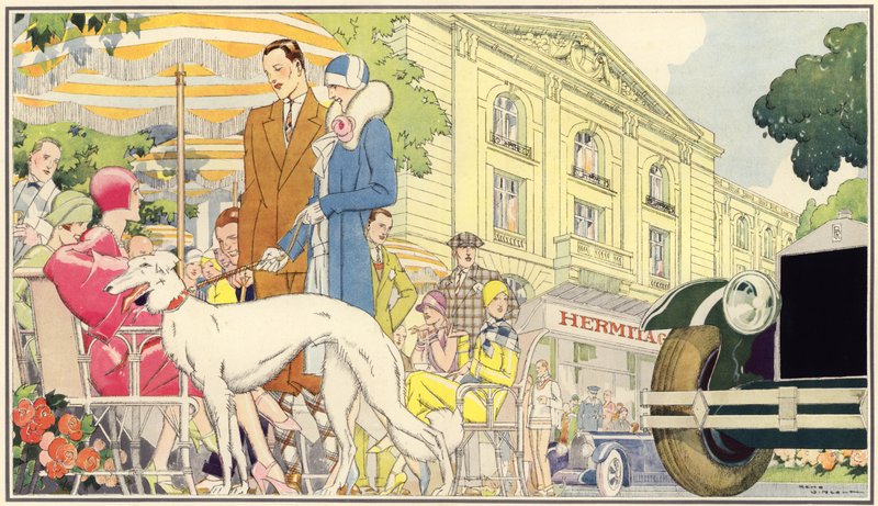 Čaj v hotelu Hermitage, Le Touquet od Rene Vincent