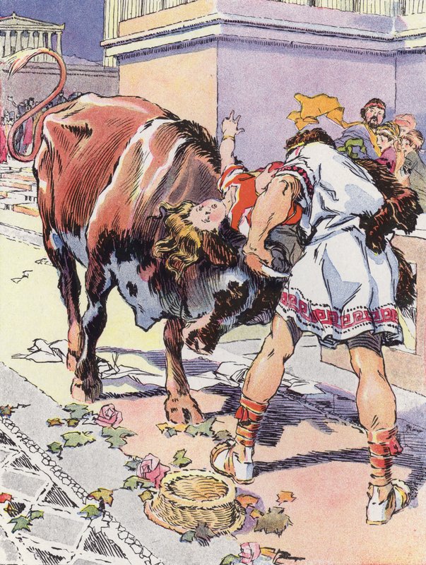 Malá athénská žena století od Pericles (barva lito) od Rene Vincent