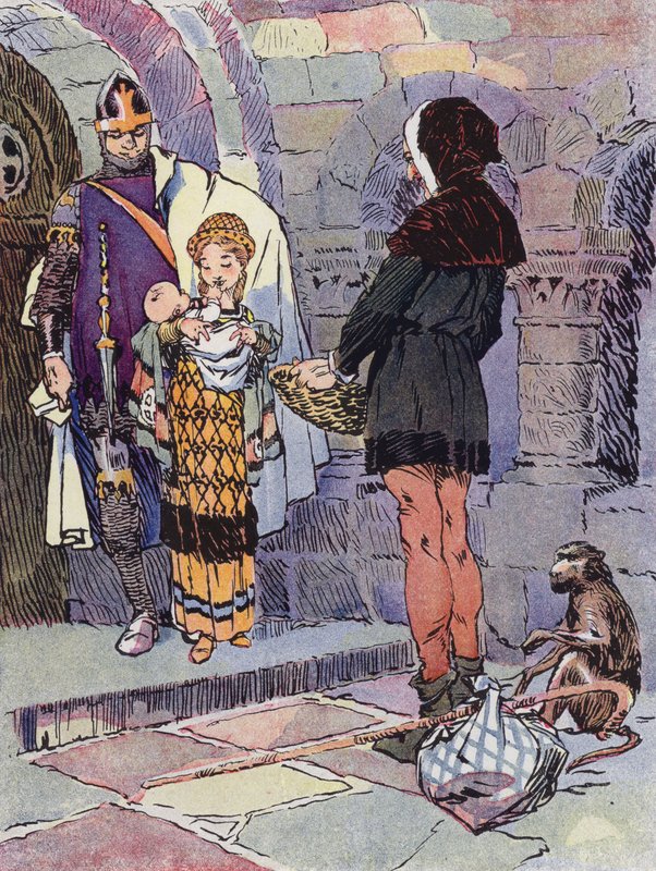 Holčička z feudálních časů (barevné lito) od Rene Vincent