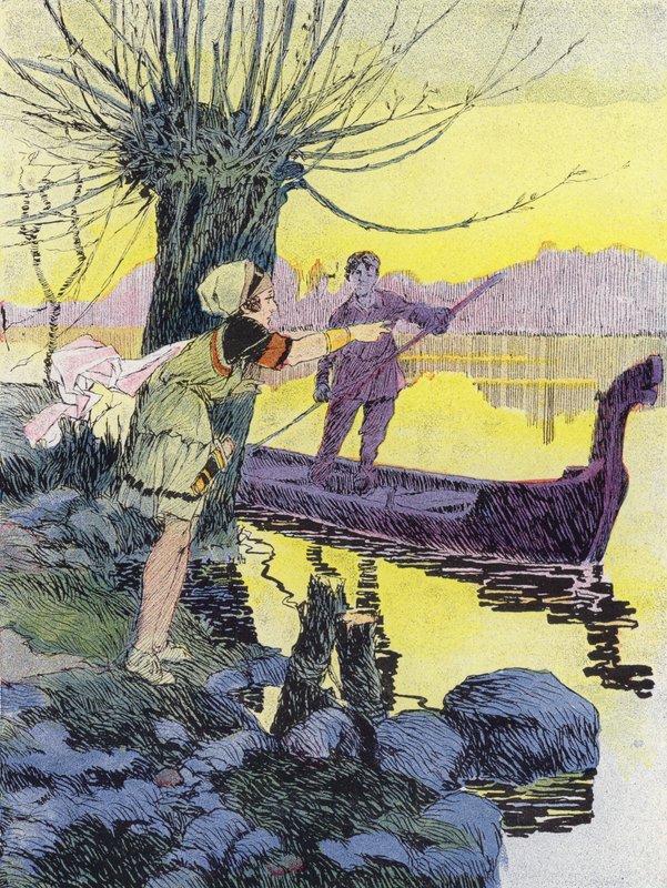 Petite Gauloise před římským dobytím (barevné lito) od Rene Vincent