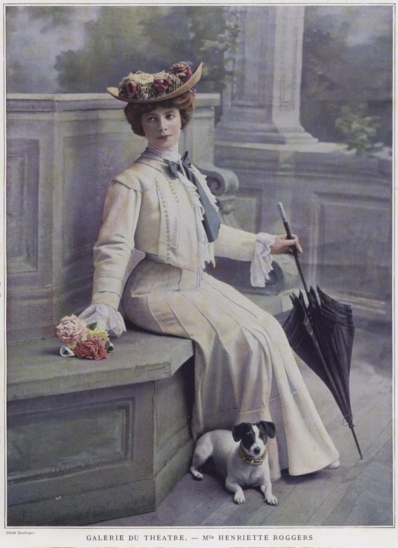 Henriette Roggers , francouzská herečka (barevné foto) od Reutlinger Studio