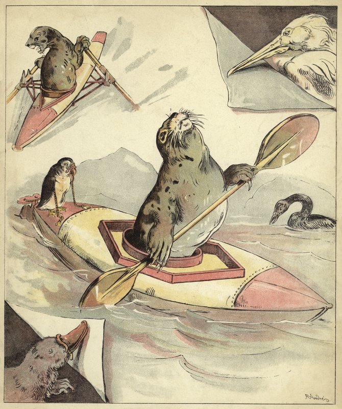 Kanoistika tuleňů (chromolitho) od Richard Andre