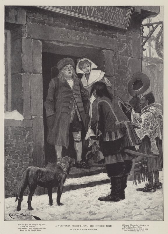 Vánoční dárek od španělské Main od Richard Caton Woodville junior