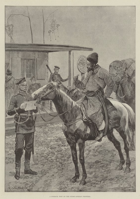 Cossack Post na rusko-afghánské hranici od Richard Caton Woodville junior
