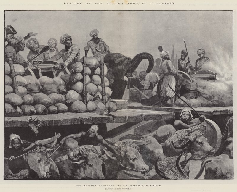 Bitvy britské armády, Plassey od Richard Caton Woodville junior