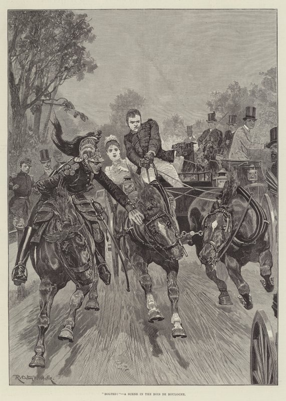 Přišroubováno! Scéna v Bois de Boulogne od Richard Caton Woodville junior