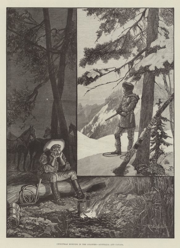 Vánoční ráno v koloniích, Austrálii a Kanadě od Richard Caton Woodville junior